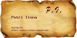 Petri Ilona névjegykártya
